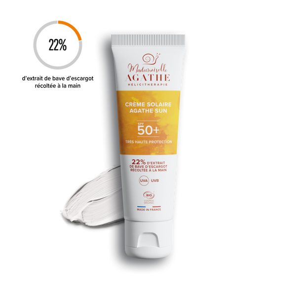 CREME SOLAIRE Certifiée Bio - Non Teintée SPF50+
