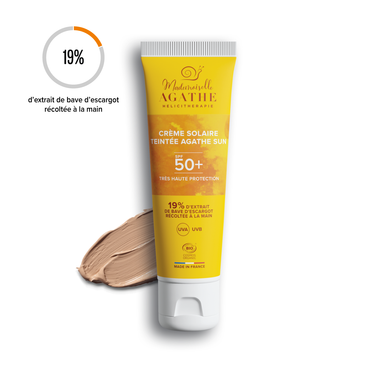 CREME SOLAIRE Certifiée Bio - Teintée SPF50+