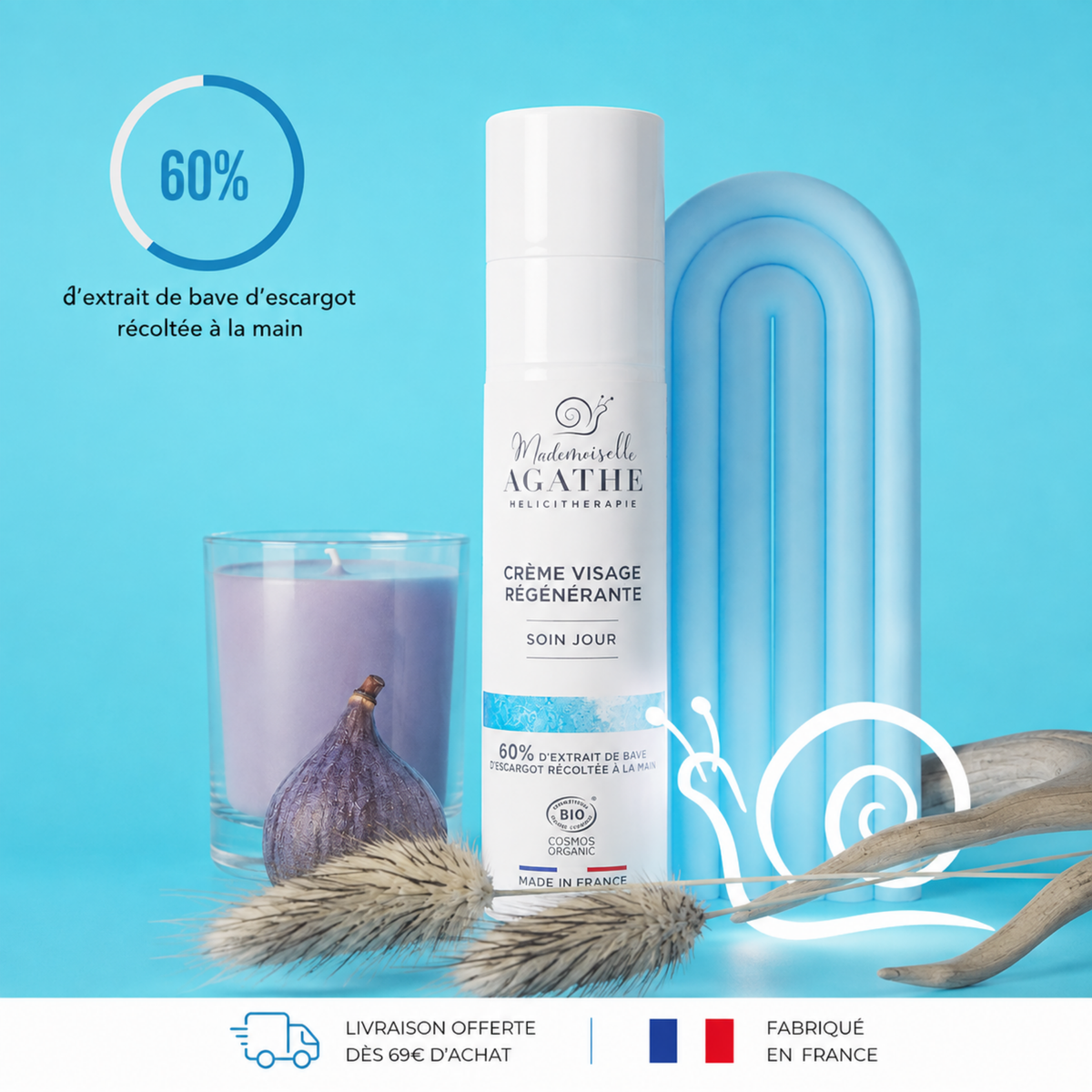 CREME JOUR Certifiée Bio - Hydratante & Régénérante