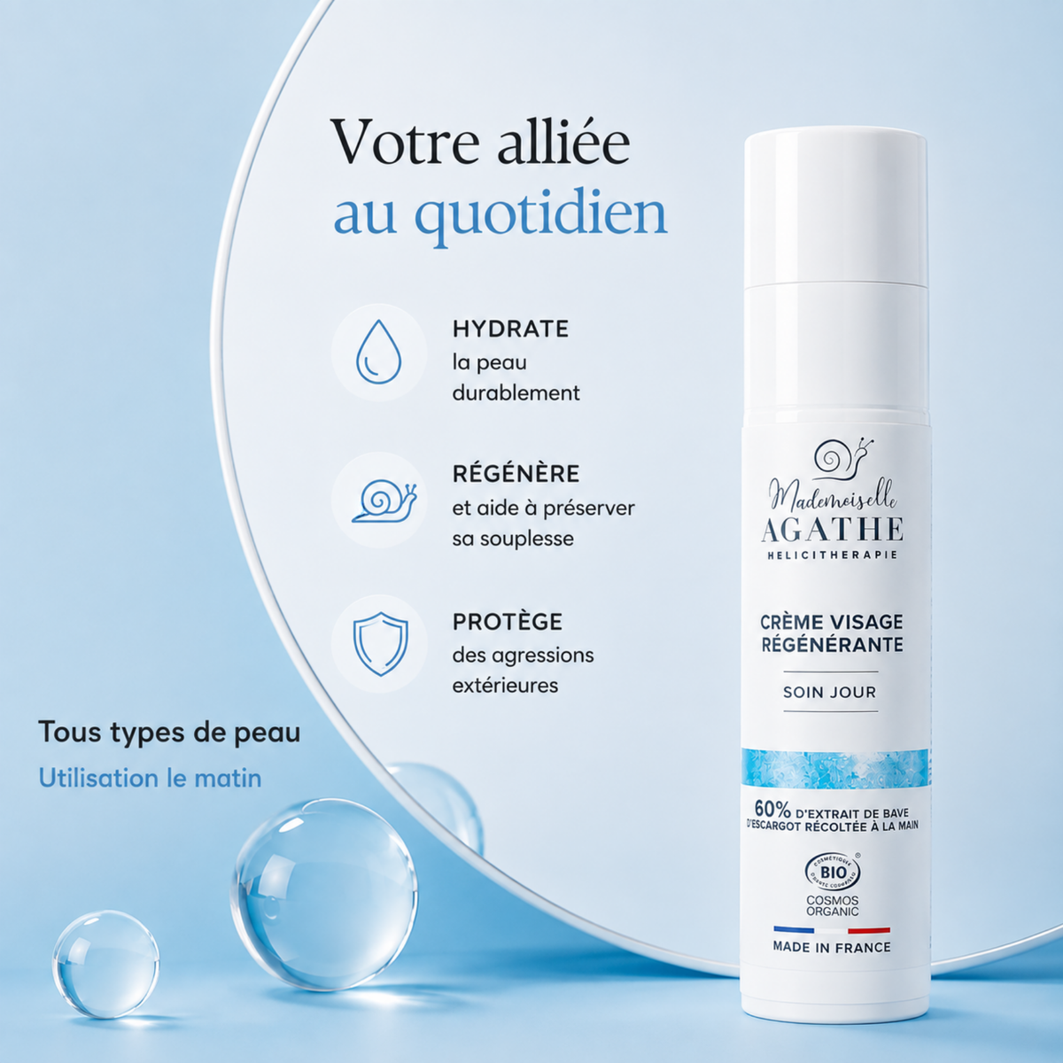 CREME JOUR Certifiée Bio - Hydratante & Régénérante