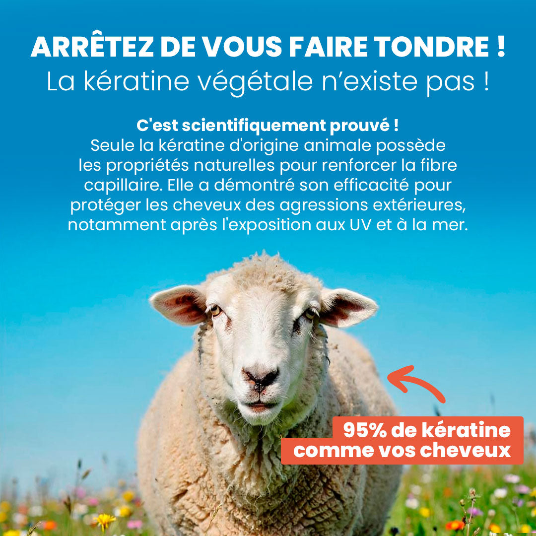 Sérum capillaire à la kératine de laine certifié bio -  répare & protège