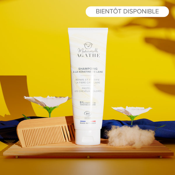 Shampoing à la kératine de laine certifié bio - répare & protège