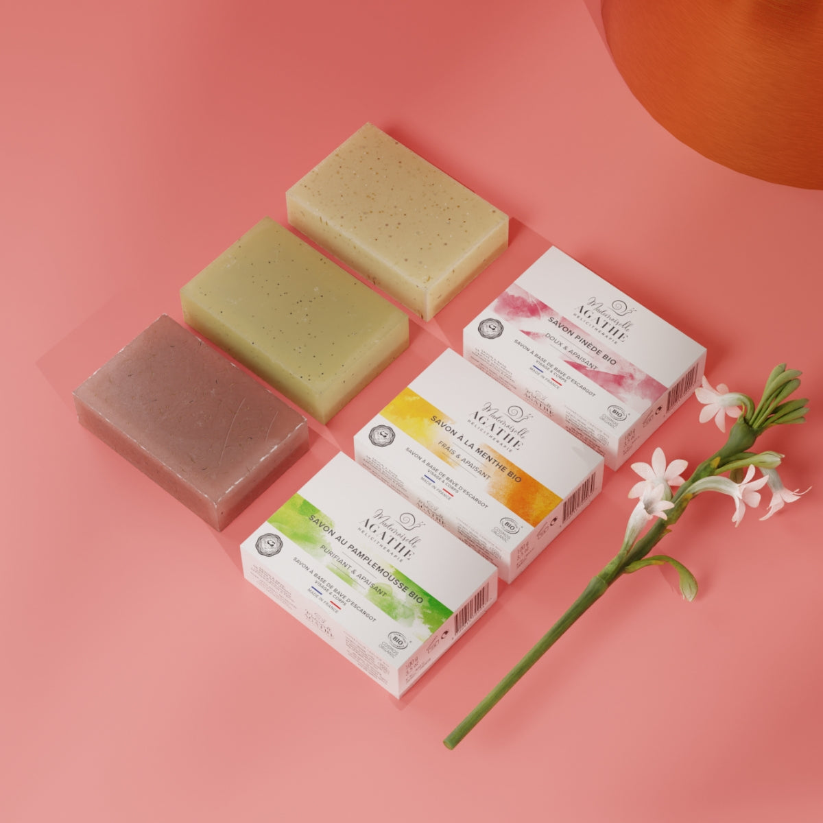 LOT 3 SAVONS Bio - Saponifié à froid