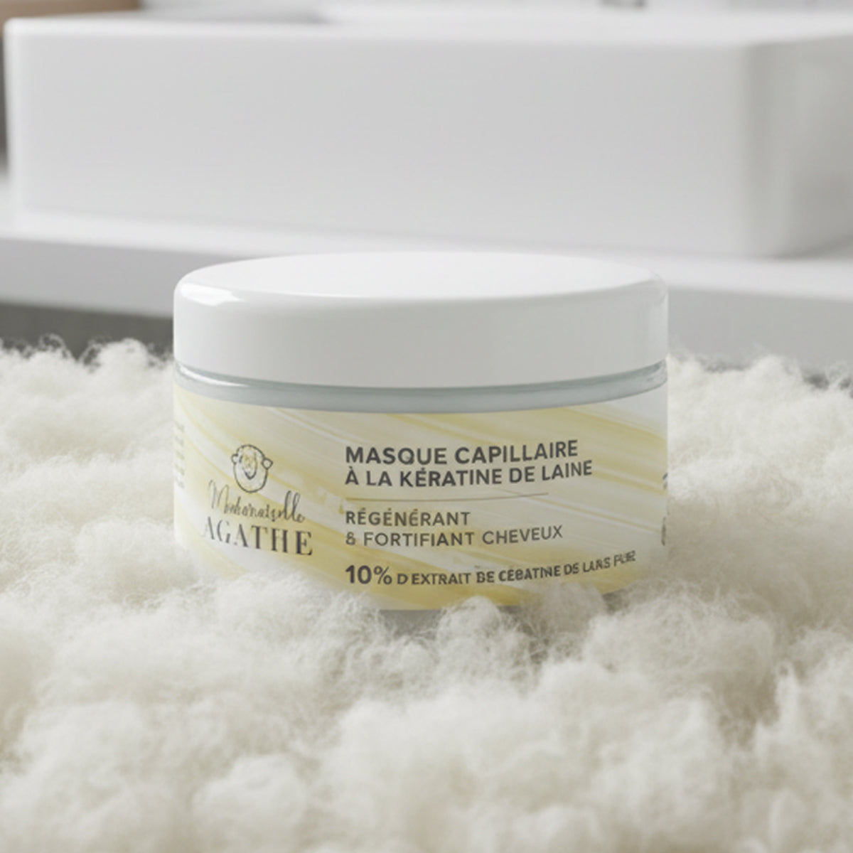 Masque capillaire à la kératine de laine certifié bio -  régénérant & fortifiant