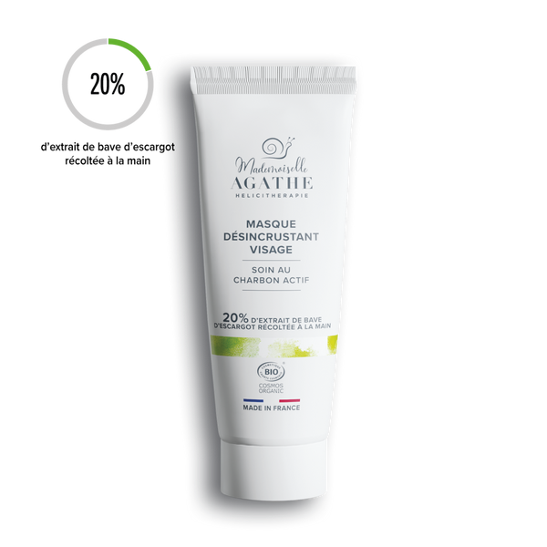 MASQUE AU CHARBON ACTIF Certifié Bio - Désincrustant & Purifiant