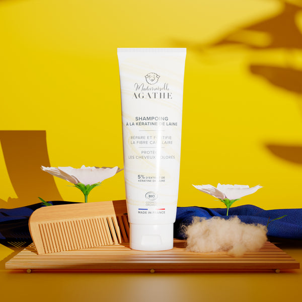 Shampoing à la kératine de laine certifié bio - répare & protège